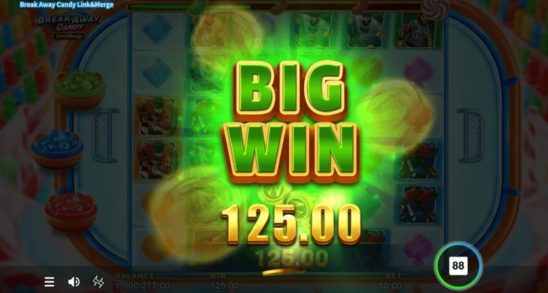 Break Away Candy - câștigarea Jackpot-ului Grand x5000 din miză
