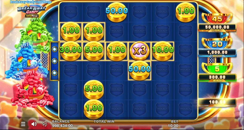 Break Away Candy - Mixed Bonus cu trei modificatori simultani